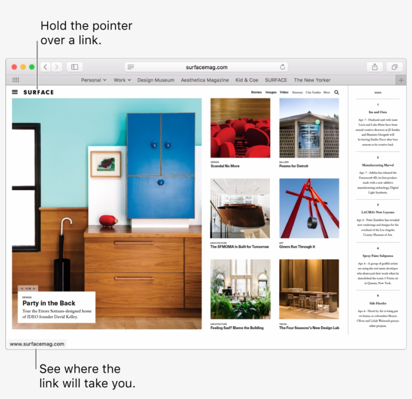 The Pointer Over A Link On A Webpage With The Link - Safari 11 Mac, transparent png download