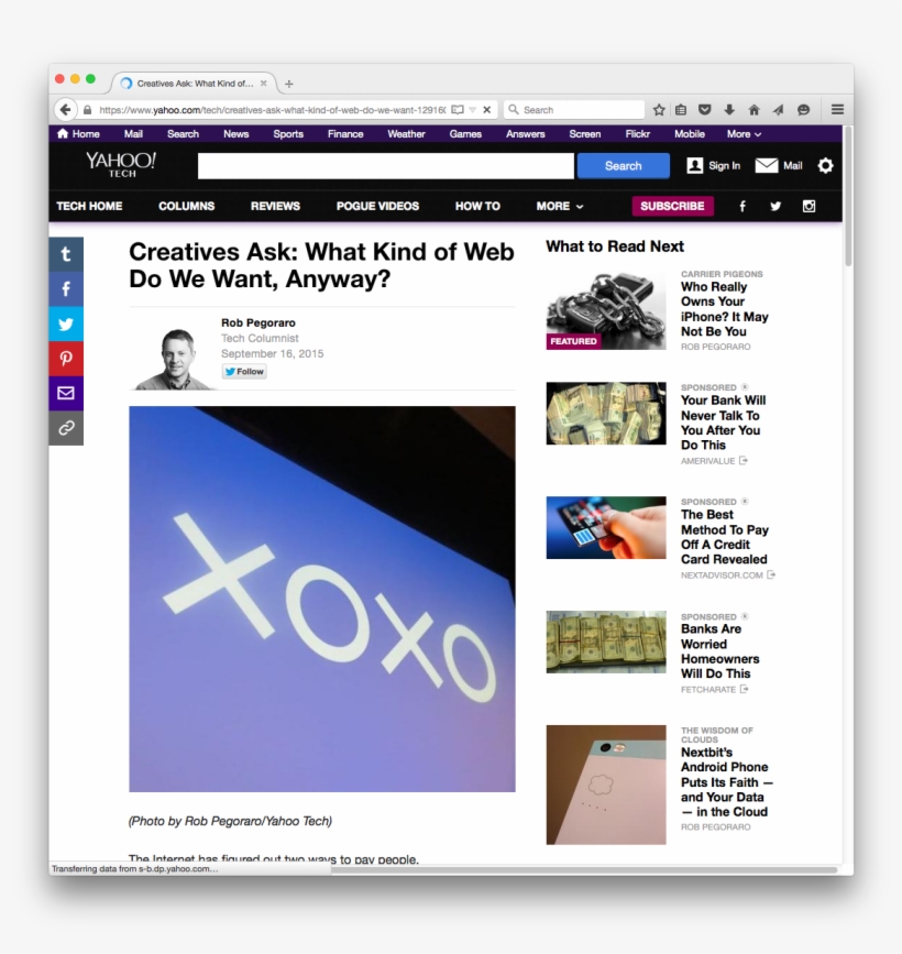 Yahoo Tech Xoxo Post - Yahoo! Tech, transparent png download