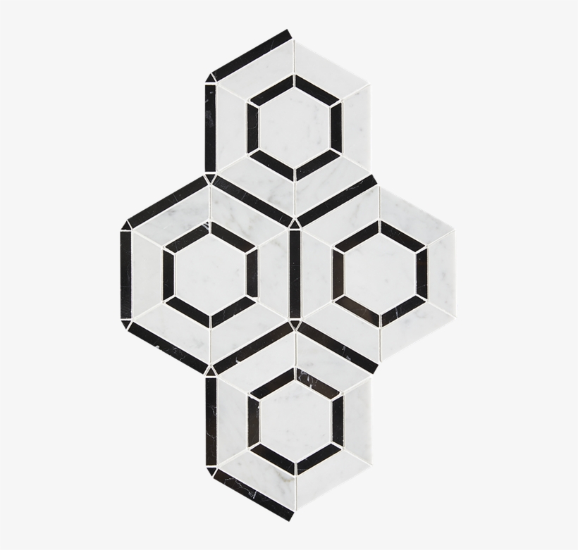 Hex Nero Stone Mesh Pattern - Arizona Tile Hex Grigio, transparent png download
