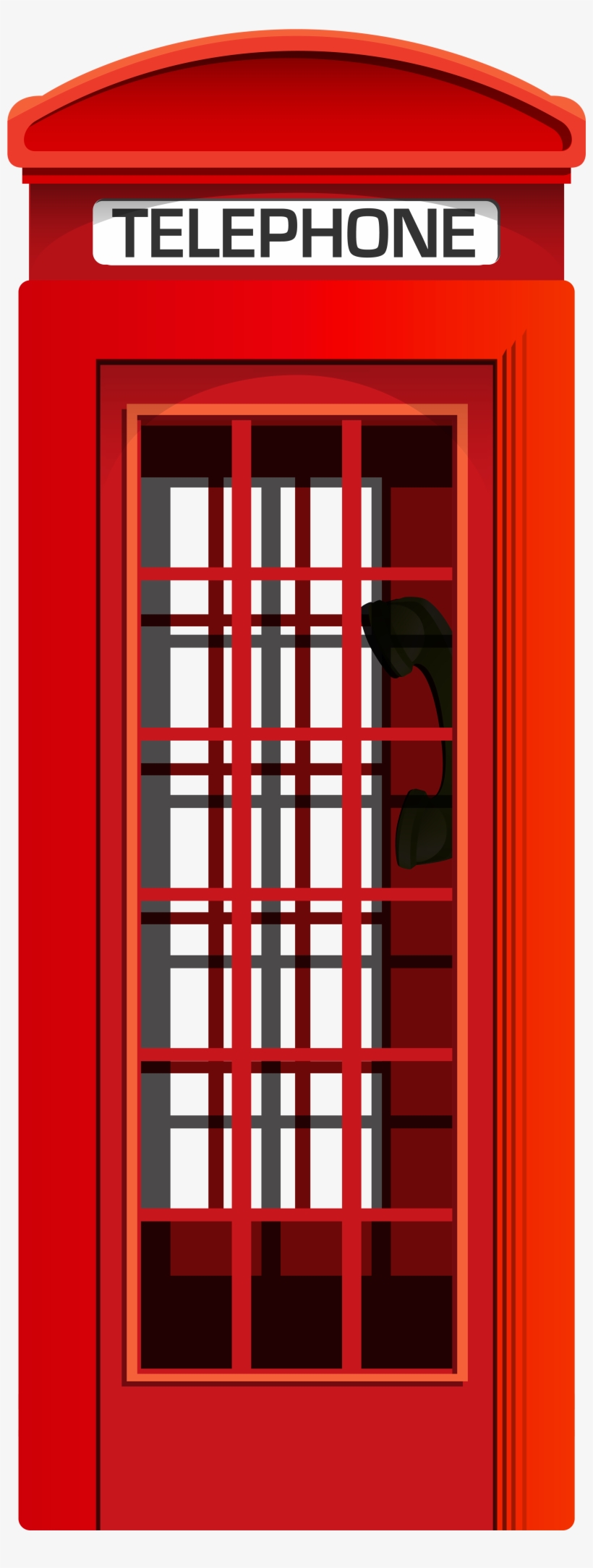 Red Telephone Booth Png Clip Art - Clip Art, transparent png download