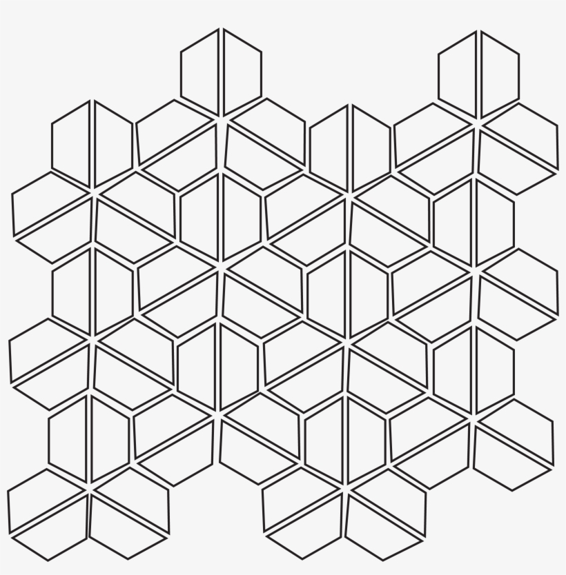 Mini Brick Mosaic*, Half Hexagon Mosaic* - Illustration, transparent png download