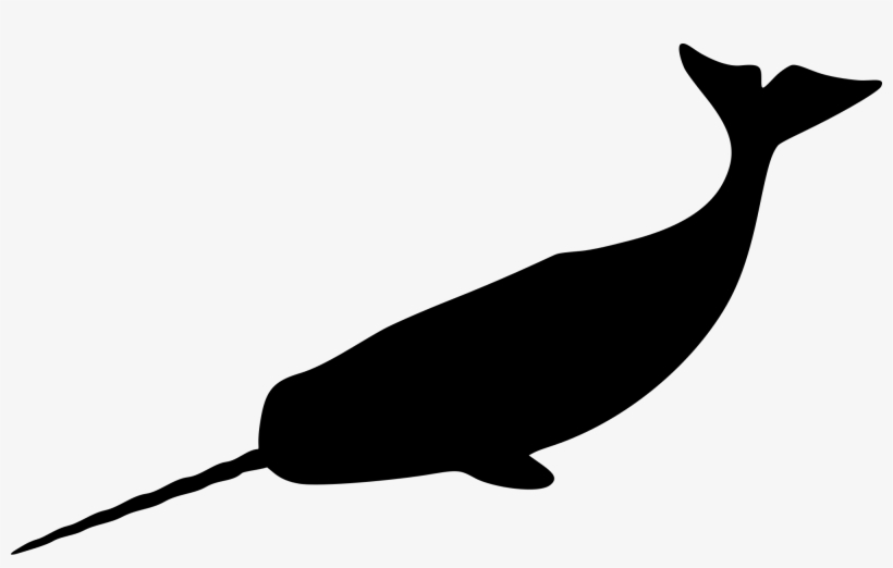 Open - Narwhal Silhouette, transparent png download