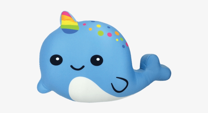 Picture Of Blue Narwhal Scented Microbead Pillow - Narwhal Pillow, transparent png download