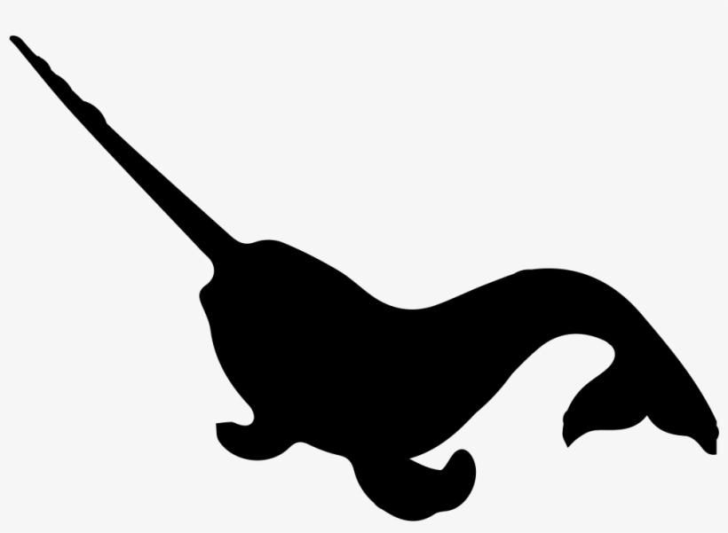 Narwhal Sea Animal Shape Comments - Narwhal Silhouette, transparent png download