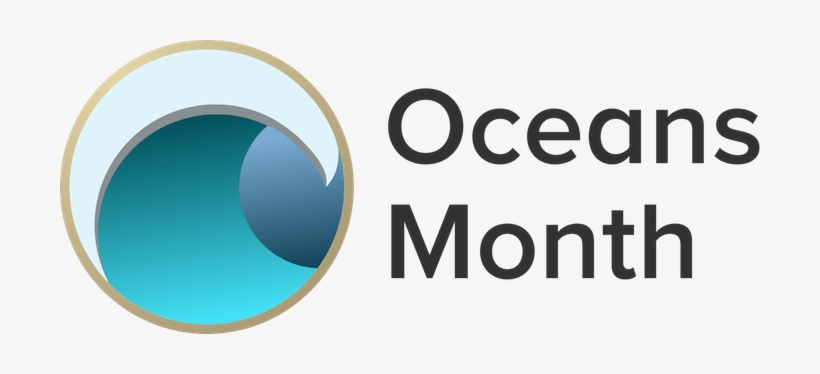 Icon Of Wave With Words "oceans Month" - Circle, transparent png download