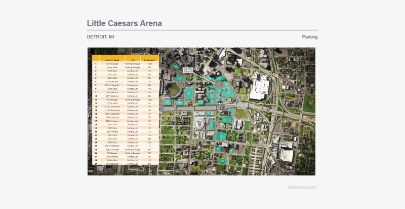 Detroit Red Wings Parking - Detroit, transparent png download