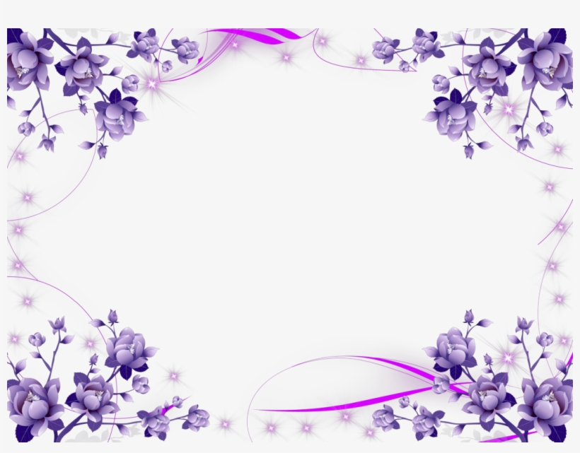 Sonhos Ao Vento - Purple Flower Border Png, transparent png download