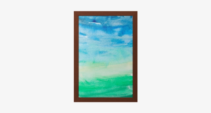 Póster Com Moldura Color Strokes Watercolor Painting - Painting, transparent png download