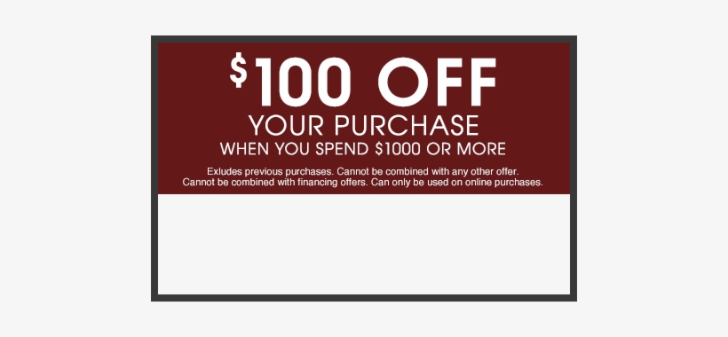 $100 Off Coupon - $100 Coupon, transparent png download