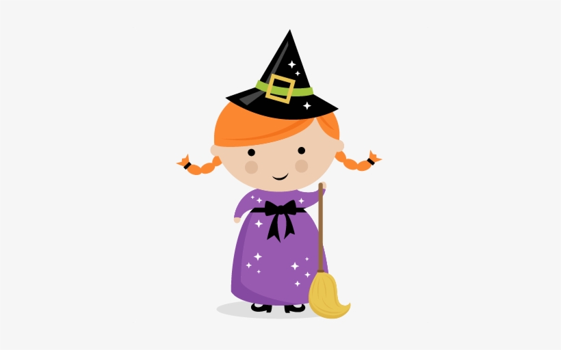 Witch Svg Scrapbook Title Svg Cutting Files Crow Svg - Cute Witch Cartoon Png, transparent png download