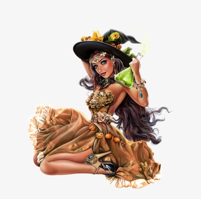 Pretty Witch Pictures Halloween - Witch, transparent png download