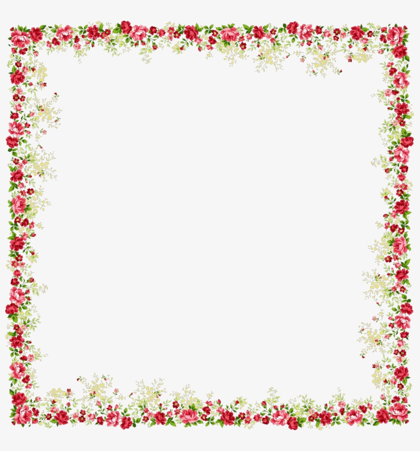 Para Descargarlos Solo Debes Hacer Click En La Imagen, - Borda De Flores Png, transparent png download