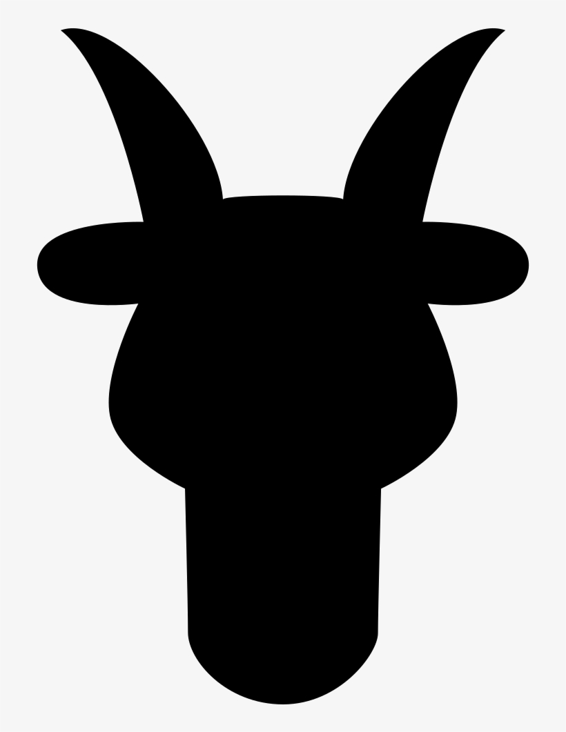 Aries Bull Head Front Shape Symbol Comments - Shape Of Bull, transparent png download