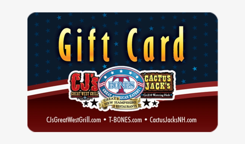 Gift Cards - T Bones, transparent png download