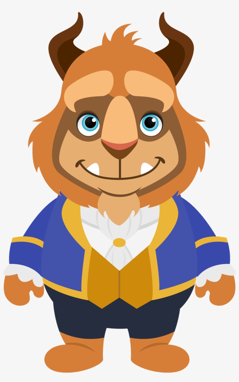 Kit De Personalizados Tema "a Bela E A Fera" Para Imprimir - Beauty And The Beast Cute Clipart, transparent png download