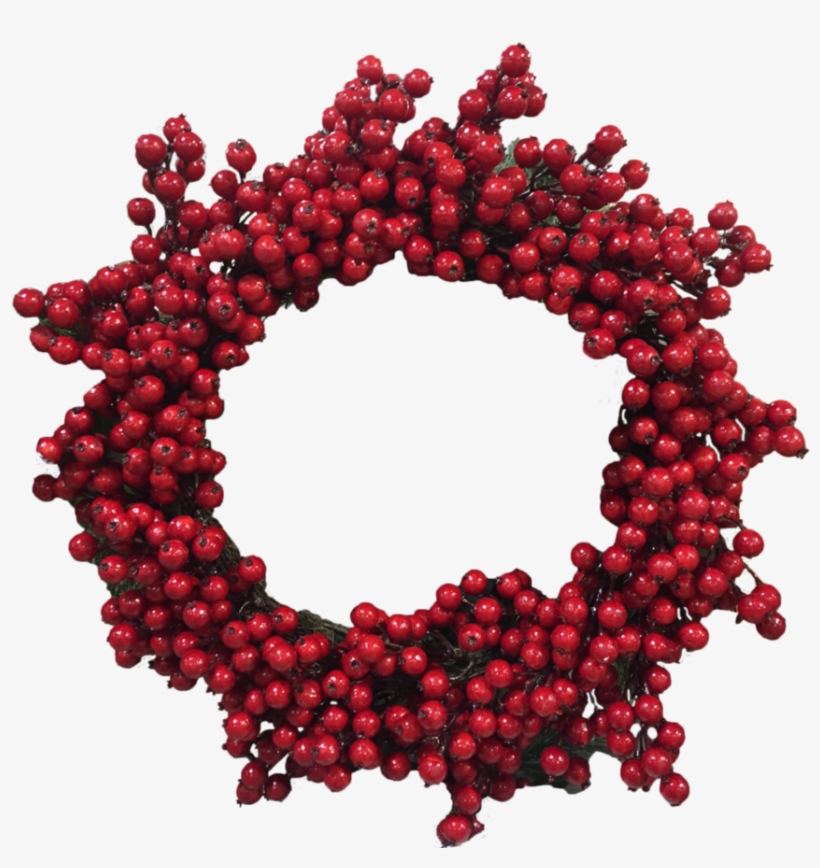Winter Berry Png - Red Berry Wreath Png, transparent png download