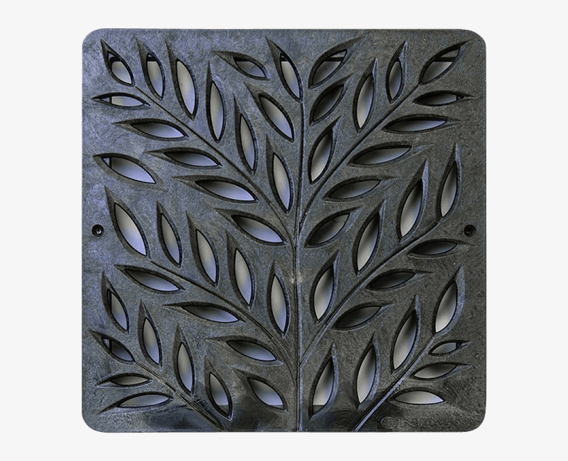 Drainage Grates - Nds 12 X 12 Black Botanical Decorative Grate, transparent png download