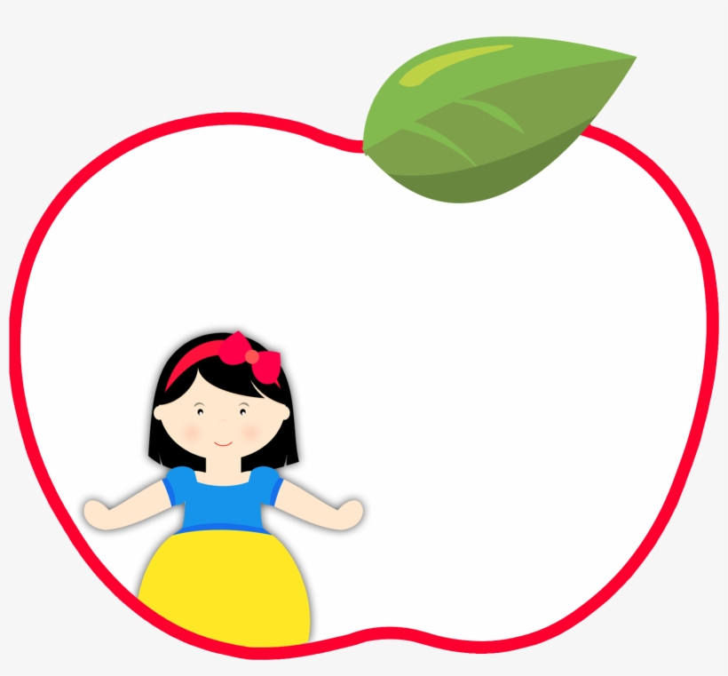 Convite No Formato De Maça, Com Desenho Da Branca De - Snow White, transparent png download