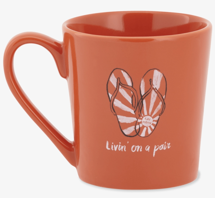 Flip Flops Sun Rays Everyday Mug - Life Is Good Flip Flops Sun Rays Everyday Mug, transparent png download