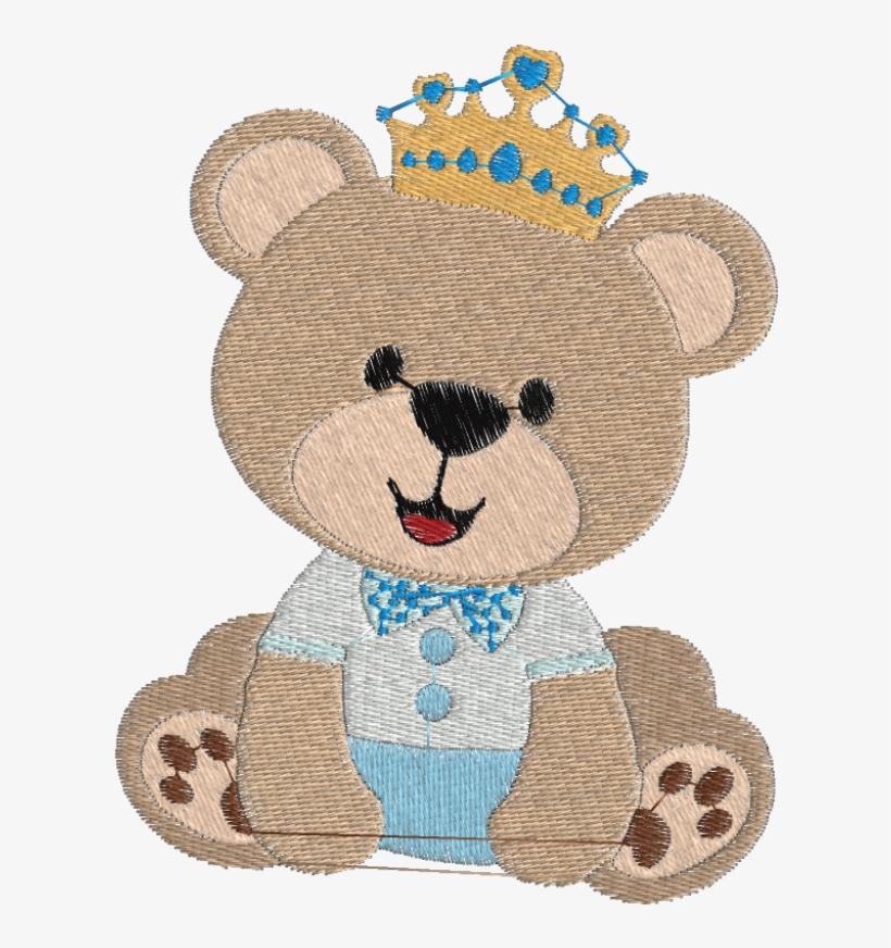 Urso Com Coroa 2-800x800 - Urso Com Coroa Para Bordar, transparent png download
