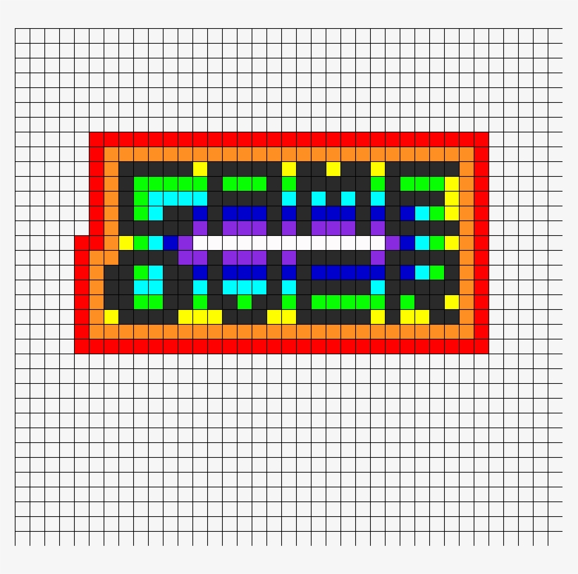 Game Over Perler Bead Pattern / Bead Sprite Art PNG Image
