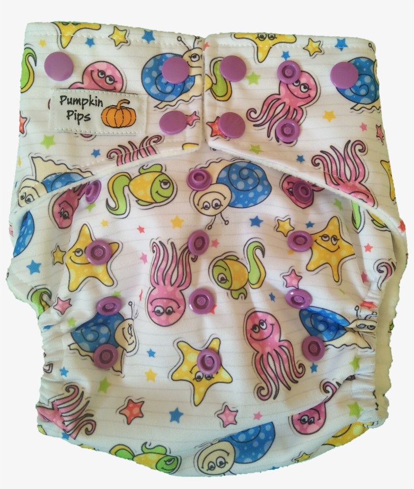 Under The Sea Modern Cloth Nappy - Cloth Diaper, transparent png download