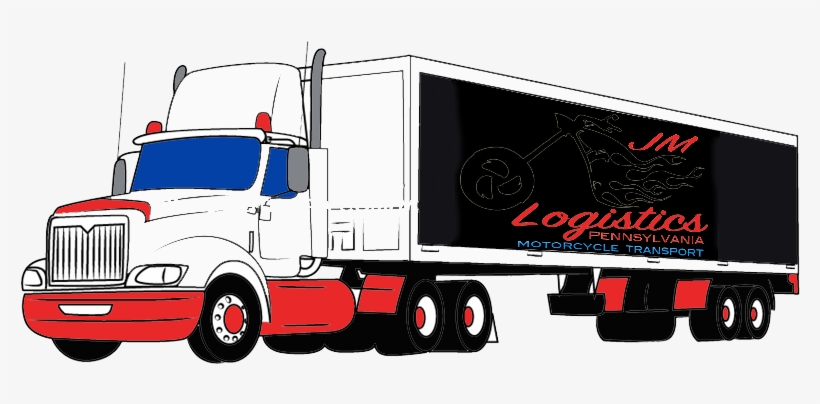 Motorcycle Shipping - Trailer Truck, transparent png download