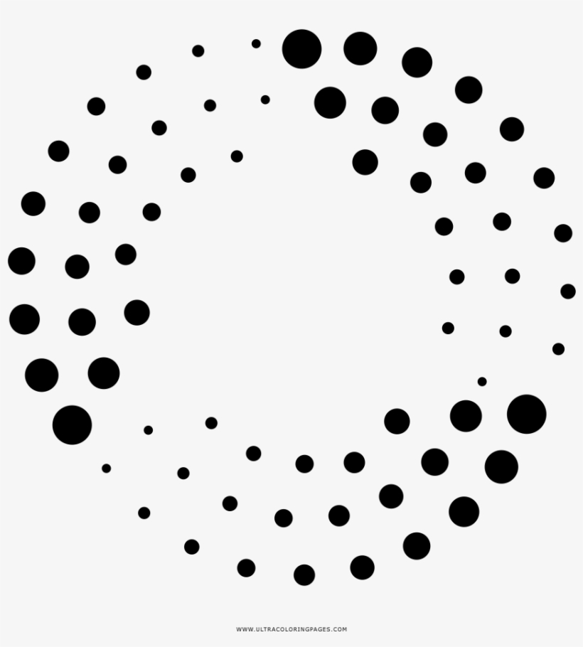 Dotted Circle Coloring Page - Speaker Hole Pattern, transparent png download