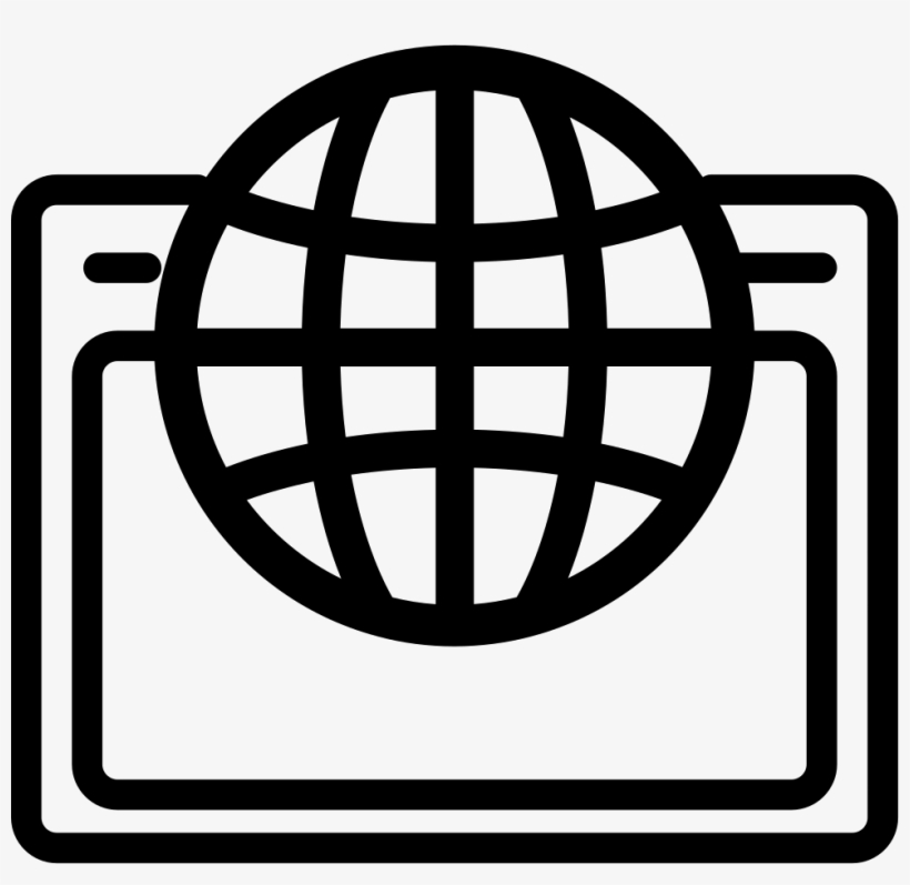 World Grid With Open Browser In A Circle Comments - Open In Browser Icon, transparent png download