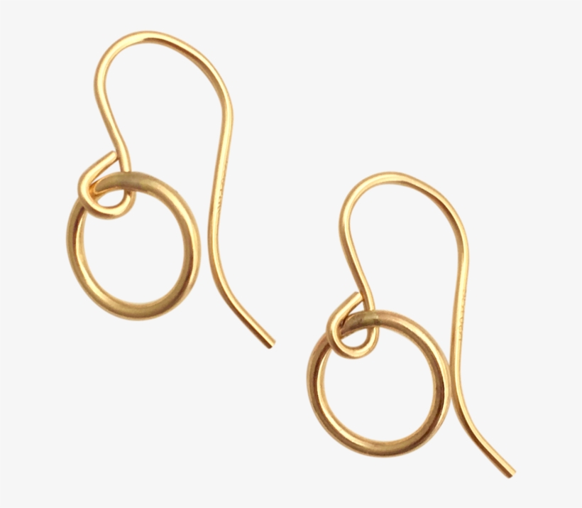 Small Gold Open Circle Earrings, A Box For My Treasure - Gold Open Circle Earrings, transparent png download