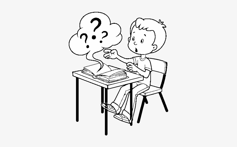 Dibujo De Preguntas De Colegio Para Colorear - Preguntar Dibujo, transparent png download