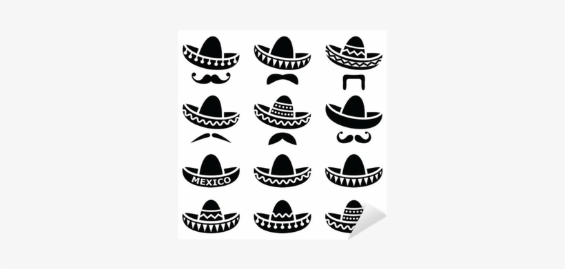 Vinilo Pixerstick Sombrero Mexicano Con Bigote O Bigote - They Call Me El Jefe Boss's Appreciation Day Funny, transparent png download