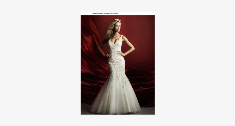 Allure Bridals 'c369' Allure Bridals 'c369' - Vestido De Novia Corte Sirena Y Escote V, transparent png download