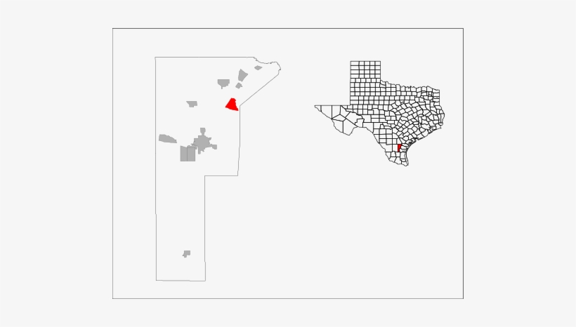 Location Of Alfred-south La Paloma, - Texas County Map, transparent png download