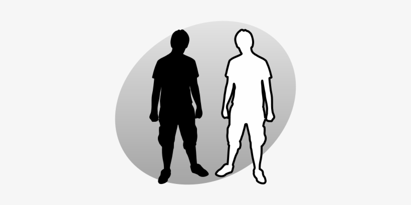 P People Black And White Grey - White And Black Person Png, transparent png download