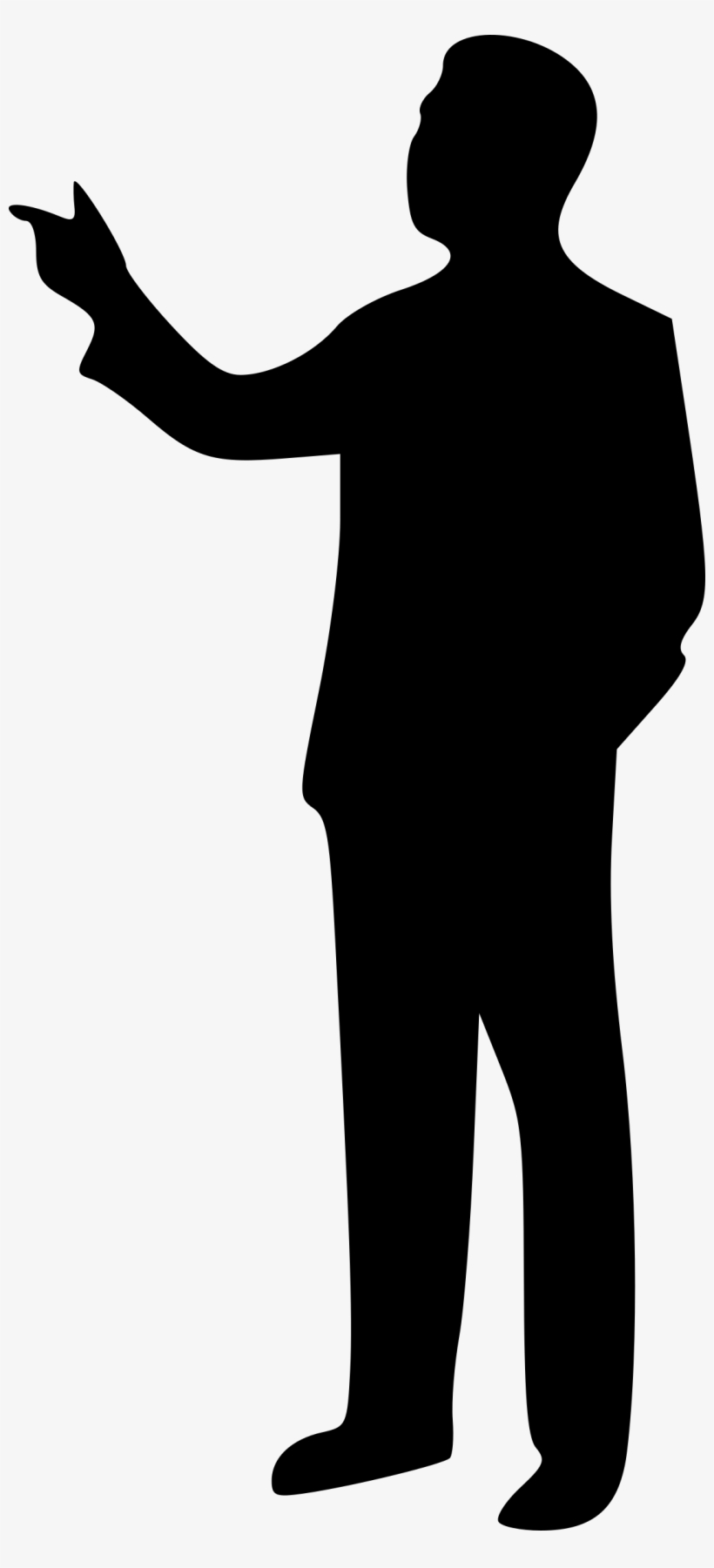 Clipart Pointing Guy - Police Silhouette, transparent png download