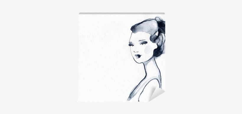 Woman Portrait - Poster: Ismagilova's Woman Portrait .abstract Watercolor,, transparent png download