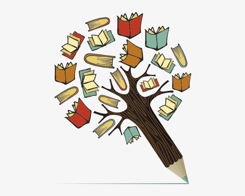 Sus Necesidades En Tan Solo Un Día - Tree Pencil With Books, transparent png download