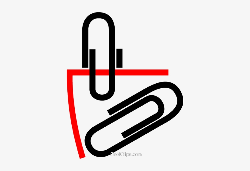 Paper Clips Royalty Free Vector Clip Art Illustration - Clipes De Papel Png, transparent png download