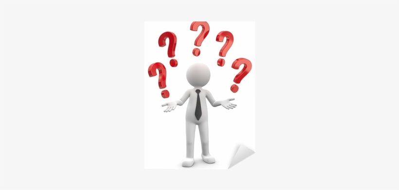 Vinilo Pixerstick Los Varones Malabares Con Signo De - Fragezeichen Mit Männchen, transparent png download