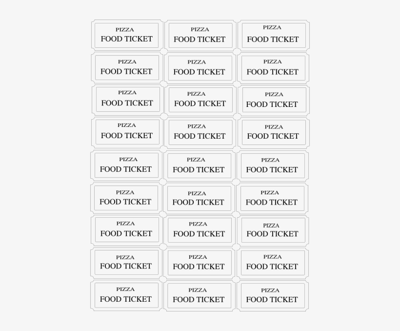 How To Set Use Pizza Food Ticket Clipart, transparent png download