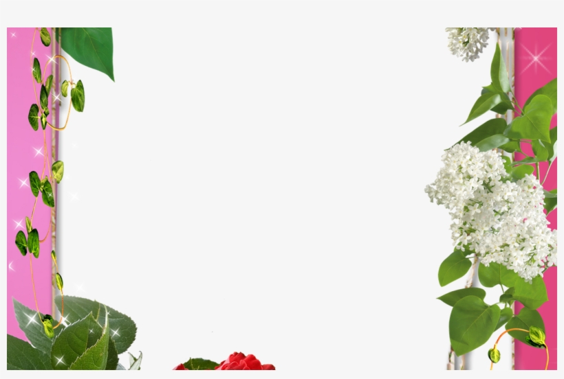 Photoshop Frame Png Marcadores Casamento Flores Png - Marco Para Fotos Con Rosas, transparent png download