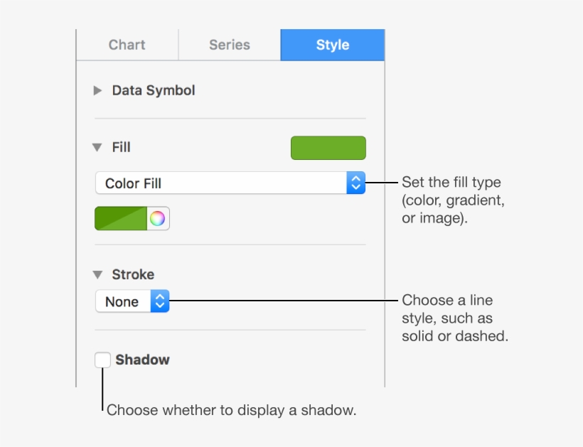 Controls For Changing The Appearance Of Data Series - Data, transparent png download