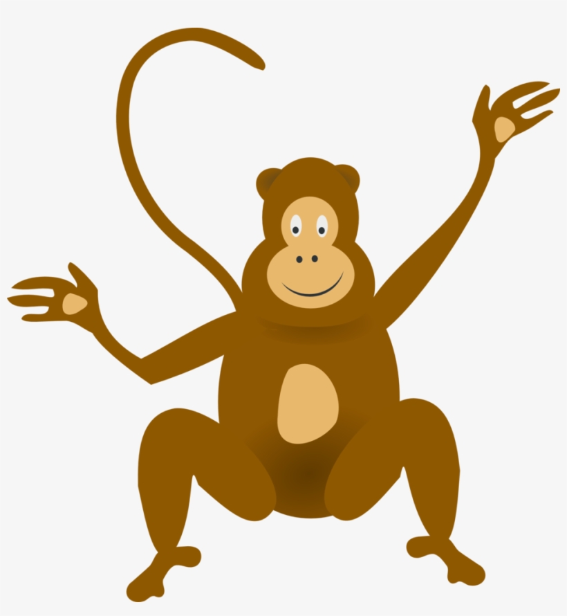 Monkey Clip Art - Monkey Clipart No Background, transparent png download
