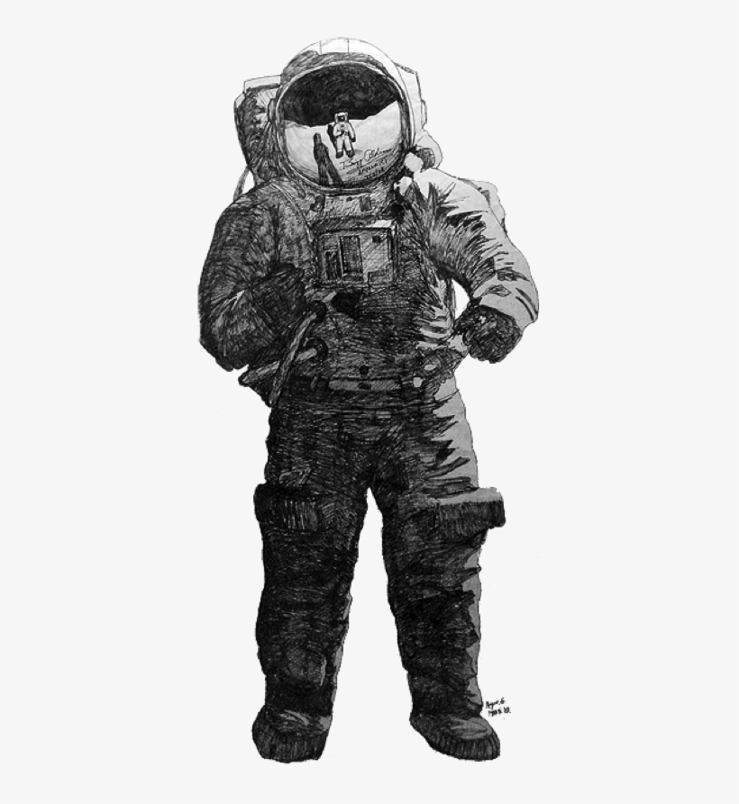 Astronauta En Blanco Y Negro Png, transparent png download