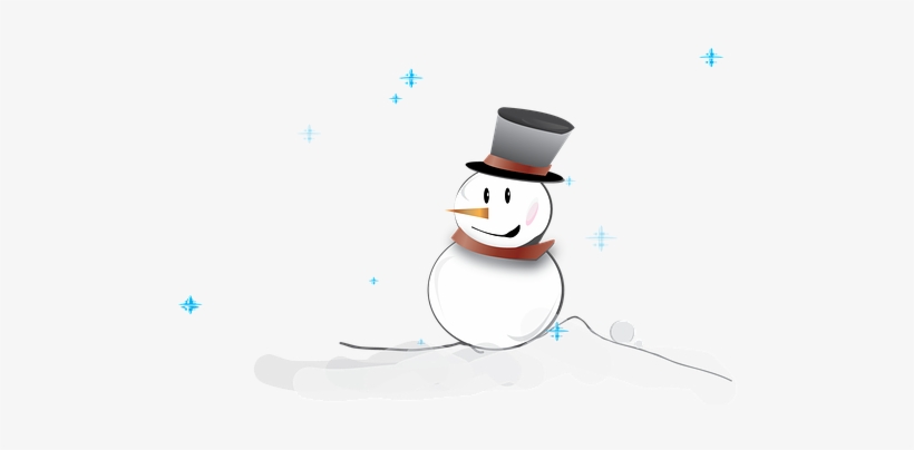 Snowman Snow Winter Christmas Card Top Hat - Snowman, transparent png download