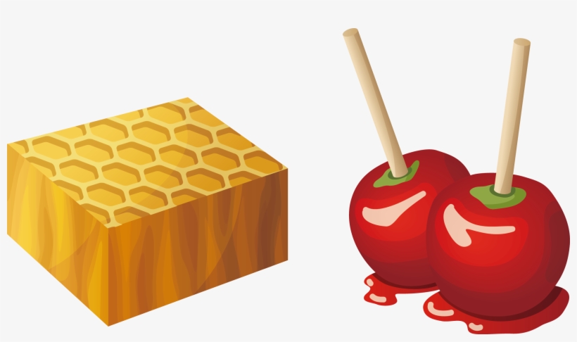 Candy Apple Caramel Fruit Salad Clip Art - Clip Art Candy Apple, transparent png download