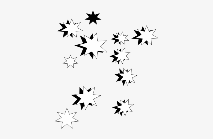 Black & White Stars - Stars Black And White Transparent, transparent png download