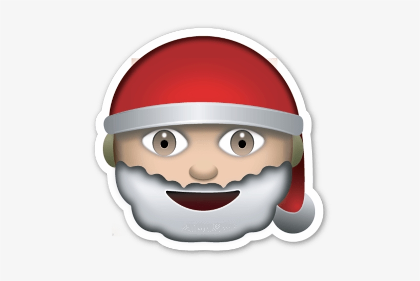 Clipart Santa Emoji - Santa Emoji No Background, transparent png download