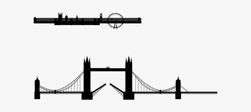 London Bridge Silhouette Clip Art At Clker - London Bridge Silhouette Free, transparent png download